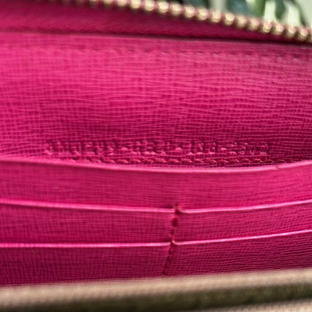 FENDI Zip Around Zucca Wallet Tobacco Pink - Picture 10 of 11